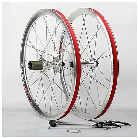 Klapprad/BMX-Laufradsatz 20 Zoll 406 V Bremse Abgedichtetes Lager Unterstützt 8-9-10-11 Gang Kassette Schnellspanner Vorne 100mm Hinten 130mm Vorder-/Hinterrad 20/24H