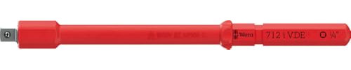 Wera 05006642001 Lame/adaptateur Kraftform Kompakt A VDE 712 i, isolée, pour douilles 1/4, 1/4 x 154 mm