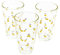 HOMLA Trinkglas Set, Token Summer, 3 Stück, 0,3 l, Transparent, Zitronenmuster