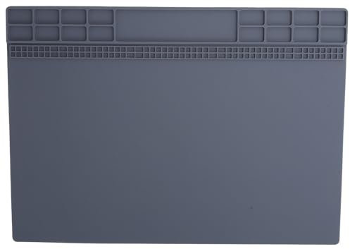Alfombra de soldadura, alfombra de mesa de reparación electrónica de 13.8 x 9.8 pulgadas, almohadilla de trabajo de goma sin deslizamiento para computadoras y otras reparaciones