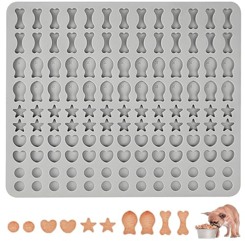 sengcengs Backmatte Hundekekse, Silikon Hundekekse Backform, Backmatten für Hundeleckerlies, Leicht zu Reinigende, Backunterlage Backform für DIY Hundekekse, Bpa-Frei (130 Gitter)