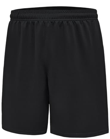 Himcus Boys Quick-Dry PE Football Shorts Kids Running Sports Shorts(150,12-13 Years,Black)