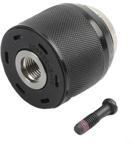 Fastigeaty Schnellspannbohrfutter Ersatz 1/2 Zoll Metall Bohrfutter mit Linksgewinde Schraube Akku-Bithalter Elektrowerkzeug Einstieg für DHP484 DDF484