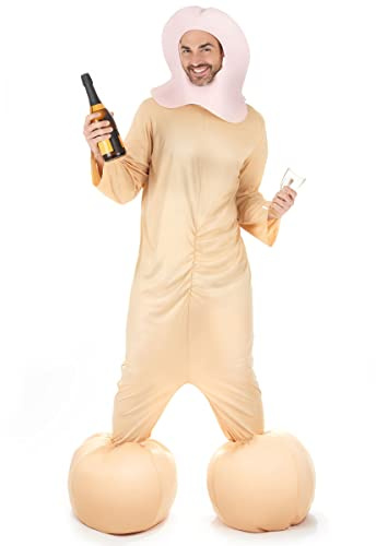 DEGUISE TOI VEGAOO - Zipfelchen-Kostüm Erwachsene - Anzug - Schlupfmütze - Überschuhe - Einheitsgröße (42) - Rosa, Pink - Kostüme für Erwachsene - 100% Polyester - Handwäsche