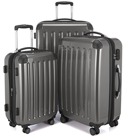 HAUPTSTADTKOFFER Alex - 3er Kofferset, Trolley-Set, Rollkoffer, Reisekoffer, (S, M & L), Titan