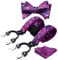 HISDERN Lila Hosenträger für Herren Paisley Y Form mit 6 starken Clips Längenverstellbar Herren Hosenträger und Fliege mit Einsteckuch…