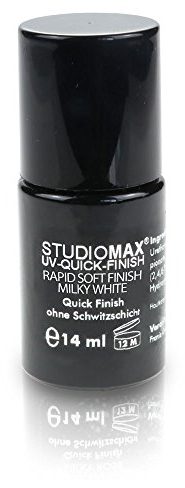 STUDIOMAX Rapid Soft Finish Milky White- UV Quick Finish milchig weiss ohne Schwitzschicht 14 ml
