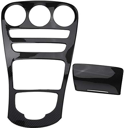 Mittelkonsolenverkleidung, ABS-Kohlefaser Mittelkonsolenverkleidung Dekorationsabdeckung für C-Klasse W205/GLC-Klasse W253 15-18