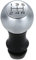 Goolsky Schaltknauf Chrom Kopf Hebel Adapter Manuell 5-Gang Getriebe Fit für Peugeot 106 206 207 306 307 407 408 508 807