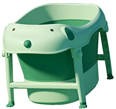 WYY Erwachsene Faltbadewanne Baby-Klappbadewanne, Tragbare Freistehende Duschwanne, Kunststoff-Badeeimer für Neugeborene Kleinkinder (blau, Pink, Grün) Tragbare Badewanne (Color : Green)
