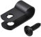 sourcing map 8.4mm Nylon R Type Cable Clip Wire Clamp with Screws Black 50pcs