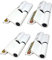 Ventanastock - Bisagras de repuesto 2 palas para ventana de aluminio practicable apertura izquierda de canal Europeo Tipo Lacado Blanco (4 unidades)