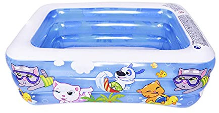HGYJ Piscina Gonfiabile (con Fondo a Bolle), piscinette(4 Dimensioni) Interno/Esterno/Giardino/Spiaggia/Festa, Bambini/Bambini Piccoli/Adulti,Blue,200 * 150 * 60cm