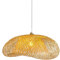 BarcelonaLed Lampe de plafond en osier naturel vintage avec culot blanc E27 abat-jour en rotin bambou pour salle à manger, cuisine, salon