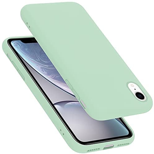 cadorabo Coque Compatible avec Apple iPhone XR, Étui Housse en Silicone- Coque pour iPhone XR- Protection Antichoc, Anti-Empreintes- TPU Housse de Protection - Mat Liquid Light Green