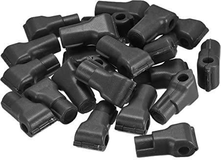 sourcing map Retail Store - Cerradura de gancho antirrobo para teléfono móvil, 6 mm, cierre magnético especial para estante, gancho de clavija, color negro, paquete de 50