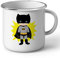 French Unicorn Mug Emaillé Metal Batboy Batman Super Héros Garcon Enfant Dessin Mignon Super Hero
