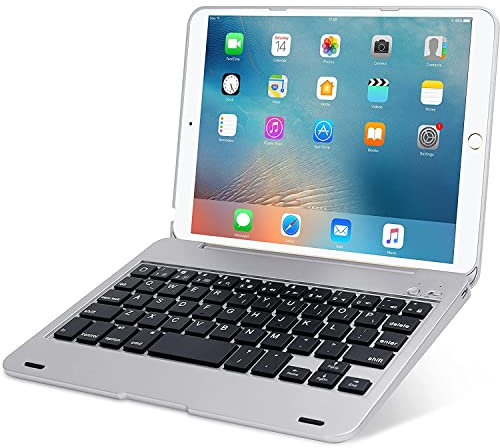 ERY Copertura della Tastiera per iPad 7.9 Mini 3/iPad Mini 2/iPad Mini 1 Tastiera Bluetooth Senza Fili Staccabile Folio Flip Smart Cover con Supporto Pieghevole Digitazione Silenziosa,Silver Grey