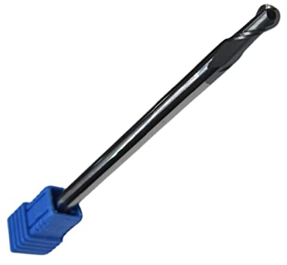 Radius 3.0mm carburo de tungsteno bola nariz molino extra largo vástago 100mm 2 flautas