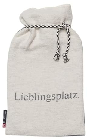 David Fussenegger Wärmflasche Silvretta - Kuschelflasche Lieblingsplatz - Flanellbezug Überzug 85% Baumwolle - 2L 21x38cm