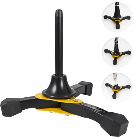 Danchet Trípode plegable portátil para clarinete y flauta, soporte de instrumentos de viento de madera, soporte plegable portátil