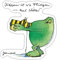 Spreadshirt Janosch Frosch Küssen ist wie Fliegen Spruch Sticker, max. 10 x 10 cm, 10 x 10 cm, Mattweiß