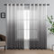 DWCN Black Gradient Curtains for Living RoomNet Curtain EyeletVoile Curtains 90 Drop Pair Sheer curtains for Bedroom Set of 2, 66 x 90 Inches