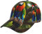 YQxwJL Wimpernlippe Weißer Druck Baseballkappe Herren Damen Verstellbare Outdoor Hut Papa Hut Einstellbare Größe, Bunte Papageien auf Baum, Einheitsgr��e