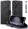 XYGLOW Handyhülle für Samsung Galaxy S23 5G Hülle Klappbar Premium PU Lederhülle Klapphülle【RFID Schutz】 Kartenfach Standfunktion Schutzhülle für Samsung S23 5G Flip Case Wallet Tasche Cover, Schwarz
