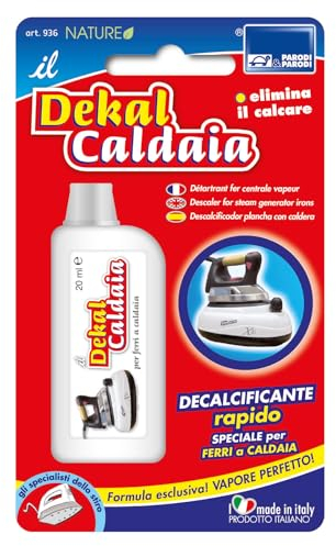 PARODI & PARODI - Entkalker Bügeleisen mit Kessel zum Entkalken von Bügeleisen, Zubehör für zu Hause, beseitigt Kalkablagerungen schnell und stellt die optimale Dampfabgabe Wieder her, 1 Dose - 20 ml