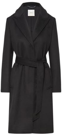 s.Oliver Mantel aus Wollmix mit Druckknöpfen und Bindegürtel