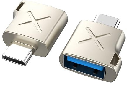 TechRise USB C to USB Adapter, Metal 3.0 USB to USB C Adapter, male to Female Sync & Charger Converter- Compatible with Samsung, iPhone, and All Type-C Devices (1 Pack)