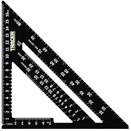 Tracer Speed Square 175mm 7 Rafter & Roofing Square Metric