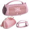 Coque en silicone et étui de voyage rigide pour haut-parleurs Bluetooth portables JBL Charge 4/Charge 5 (étui rose, pas pour la version Wi-Fi)