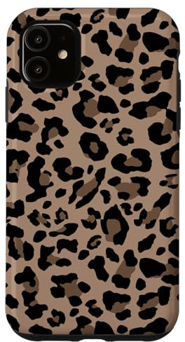 iPhone 11 Leopard Print Stylish Cheetah Pattern Brown Neutrals Beige Case