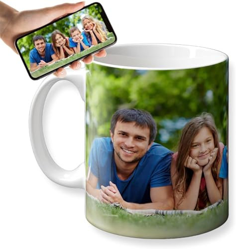 OOPS Taza personalizada con tu foto - Taza de 330ml de cerámica personalizada con foto (Solo TAZA)