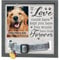 SELiLe Gedenk-Bilderrahmen aus Holz, Geschenk für den Verlust von Hunden, Katzen, Beileidsgeschenk, Hundehalsband, Souvenir, Fotoschild, Hunde-Fotorahmen