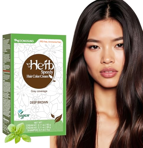 Herb Speedy PPD Free Hair Dye, Ammonia Free Hair Colour Deep Brown Contains Sun Protection Odorless No more Eye and/or Scalp Irritations From Coloring For Sensitive Scalp