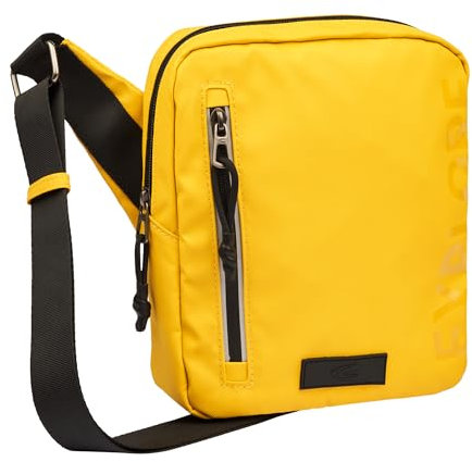 camel active Herren Umhängetasche mit reflektierenden Reißverschlüssen Gelb, Menswear-S