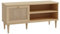 FORTE CALASETTA TV-Schrank 120, Schrank im Boho-Stil, Wiener Geflecht, TV-Tisch, Holzwerkstoff, Holzdekor Elegancia Eiche Holzdekor/Technorattan, 120 cm breit x 58 cm hoch x 41 cm tief