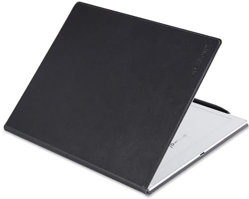 BOZHUORUI Magnetische Schutzhülle für Onyx Boox Go 10.3 Tablet (2024 veröffentlicht), PU-Leder, schlank, leicht, Buch-Folio-Hülle mit automatischer Sleep/Wake-Funktion, Schwarz