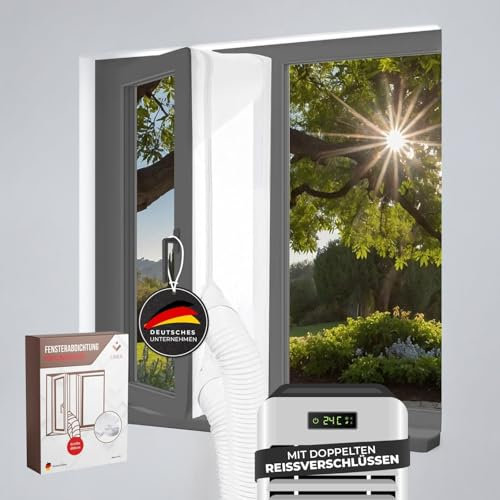 Sellador de ventanas para aire acondicionado, aislamiento eficaz para ventanas, fácil de instalar, ahorro de energía y ajuste perfecto para aire acondicionado móvil, reduce el calor y el frío