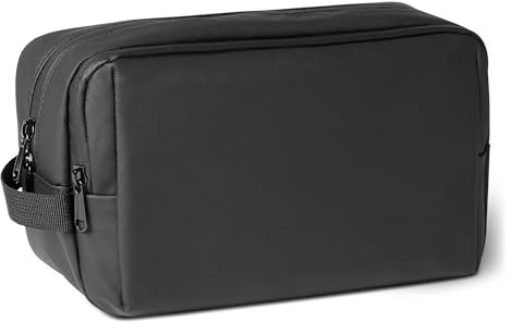 Amazon Essentials - Borsa da toilette da viaggio, modello dopp kit, di grandi dimensioni, 25,4 cm, Nero
