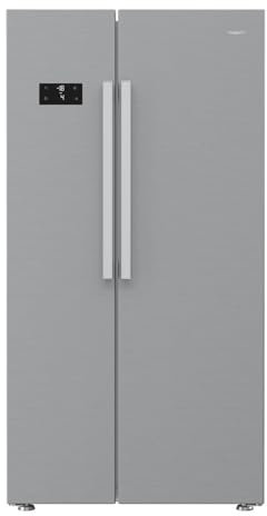 Hotpoint 593 Litre Side-By-Side American Fridge Freezer - Stainless Steel