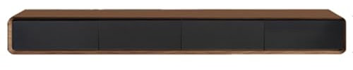 Schwebender TV-Schrank aus massivem Holz im japanischen Stil, wandmontiert, ultradünnes Design für kleine Wohnungen, schmaler Audio-/Video-Ständer (D, 160 cm)