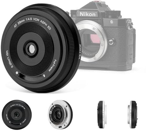 VILTROX 28mm F4.5 Full-Frame STM Objectifs Autofocus Camera Lenses pour Appareil Photo Nikon à Z Mount Lentilles d'appareil Photo Compatibles avec Nikon Z9 Z8 Z7 Z6 Z5 Z50 Z30 ZFC