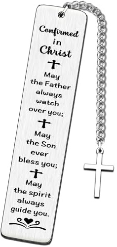 TTOVEN Confirmation Gifts for Girls Boys Christian Confirmation Gift First Bible Verse Bookmark for Women Men Religious Book Lovers Easter Basket Stuffers Baptism Catholic Presents for Female Male