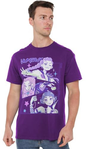 Kpop Demon Hunters Unisex K-pop Demon Hunters - Anime Huntrix Huntr/X Unisex T Shirt, Black T-Shirt