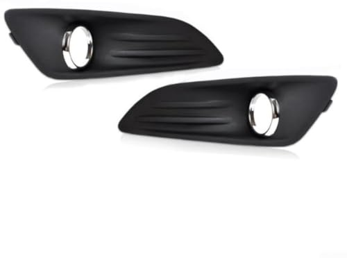 Griglia di Copertura per fendinebbia Anteriore per Ford Fiesta MK7 (2013 – 2017), Anello Cromato, Confezione da 2, Ricambio Diretto per D2BZ15266CB & D2BZ15266GB, Rivestimento paraurti