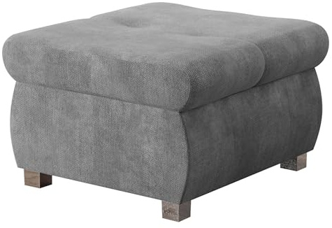 Mirjan24 Polsterhocker Sitzbank Orkan klein Hocker Sitzhocker Modern Pouf Fußbank Sitzmöbel 60x60 (Lumo 65)